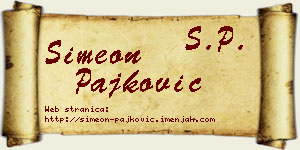 Simeon Pajković vizit kartica